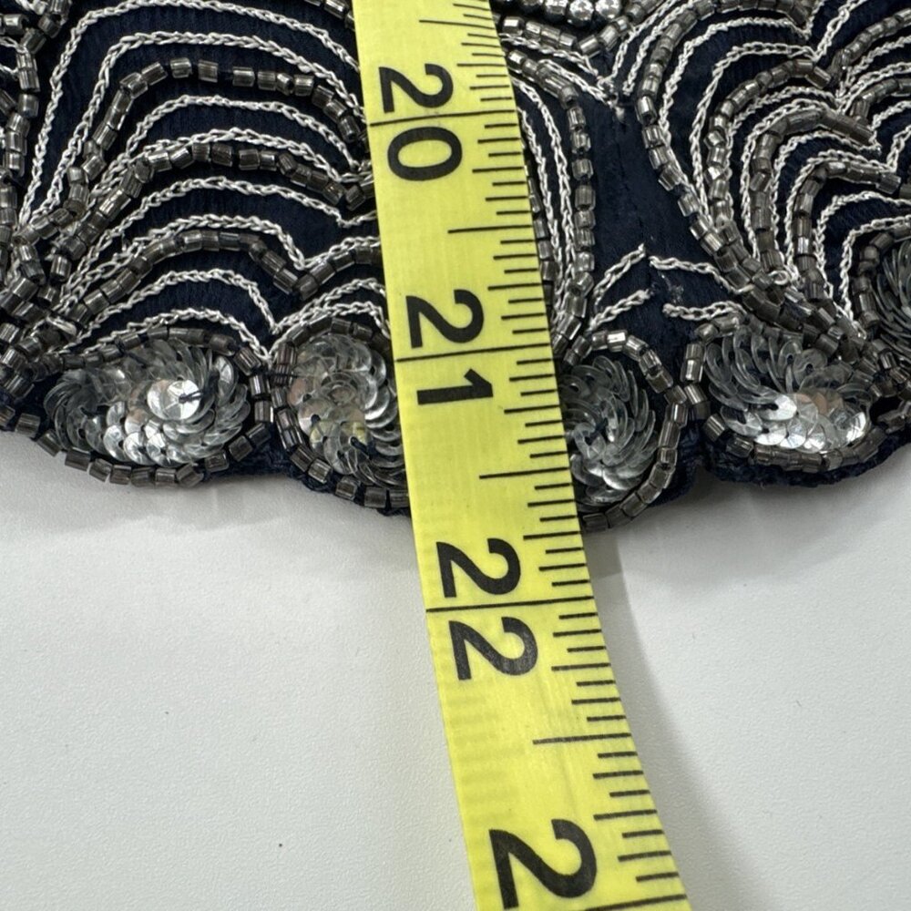 Adrianna Papell Silk Sequin Beaded Top Shirt Womens 8 Evening Cocktail $148 NEW - Picture 9 of 14